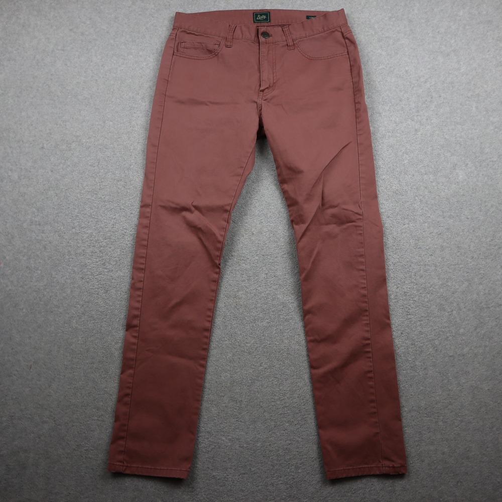 Bixby Nomad Pants Mens 30 Skinny Chino Dusty Rose Pink Reddish Brown Stretch